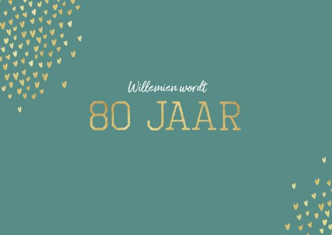 Uitnodiging 80 jaar stijlvol goud toen en nu 2