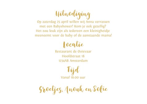 Uitnodiging babyshower aquarel hartjes lichtblauw 3