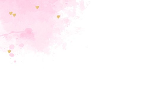 Uitnodiging babyshower aquarel hartjes roze 2