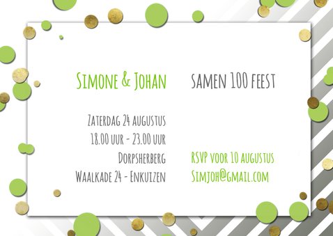 Uitnodiging ballon samen 100 - SG 3