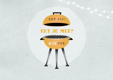 Uitnodiging bbq tuinfeest barbecue grill vintage illustratie 2