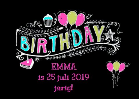 Uitnodiging Birthday tekst 2