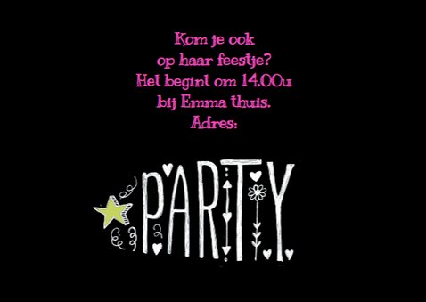 Uitnodiging Birthday tekst 3