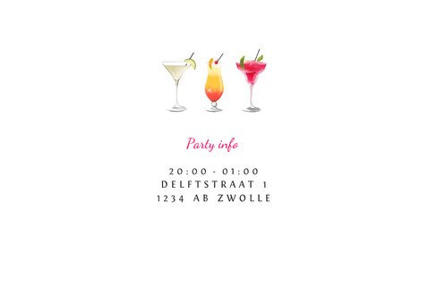 Uitnodiging cocktail party voor iedere gelegenheid 2