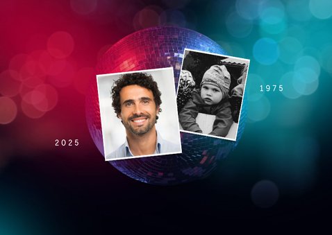 Uitnodiging disco feestje thema 70's 2