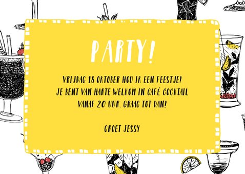 Uitnodiging feest cocktailparty 3