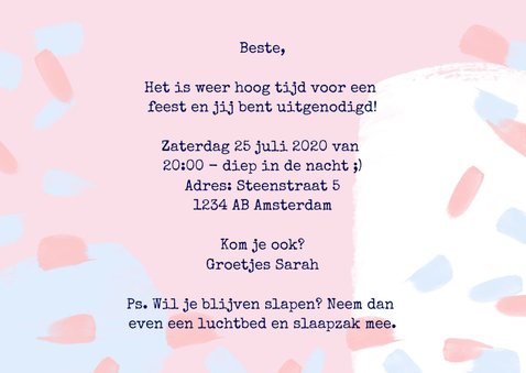 Uitnodiging Feest Jaren 80 Stijl Meisje 3