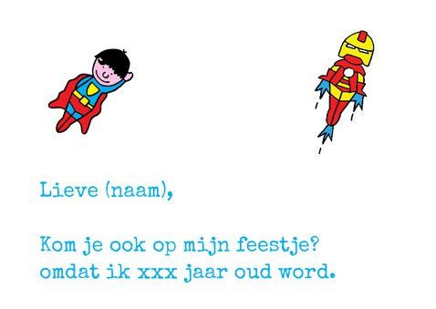 uitnodiging feest superhelden 2
