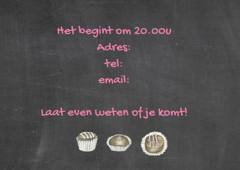 uitnodiging feest taartjes 3