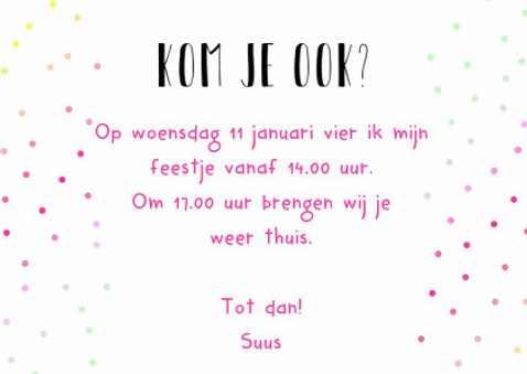 Uitnodiging feestje 3 - WW 3