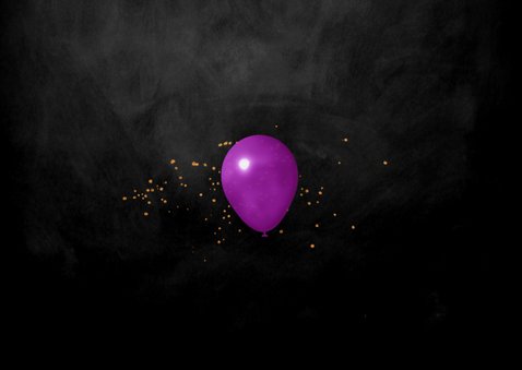 Uitnodiging feestje 70 jaar ballonnen foto slingers confetti Achterkant