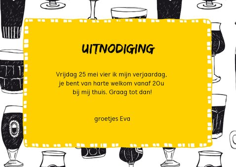 Uitnodiging feestje met biertjes 3