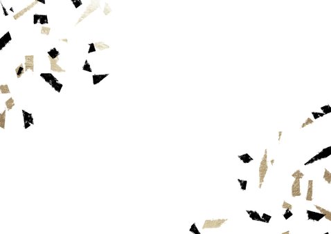 Uitnodiging fotocollage 1971 aanpasbaar met confetti Achterkant
