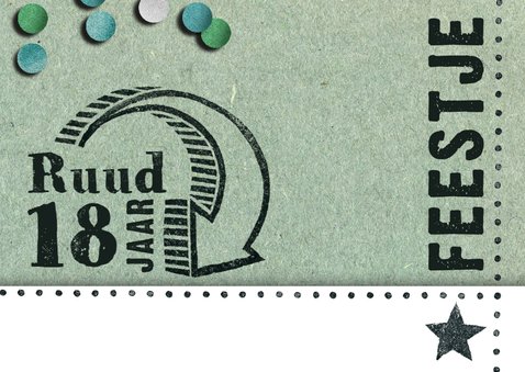 uitnodiging groen stempel man jongen 2