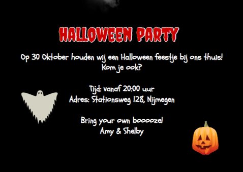 Uitnodiging Halloween feest Foto | Kaartje2go