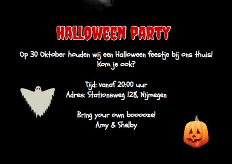 Uitnodiging Halloween feest Foto 3