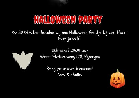 Uitnodiging Halloween feest Foto 3