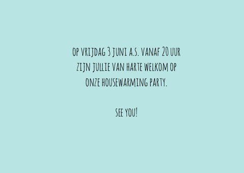 Uitnodiging Housewarming Tafel 2