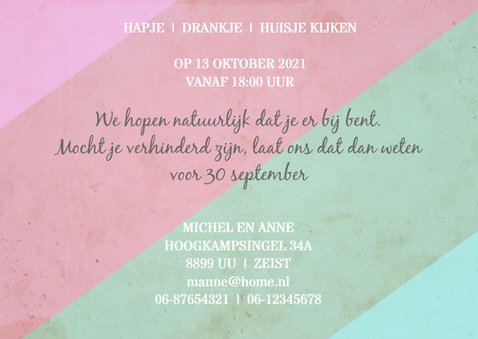 Uitnodiging huisje boompje feestje 3