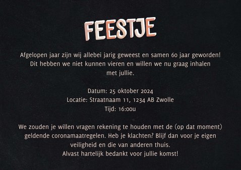 Uitnodiging inhaalfeestje samen jarig 3