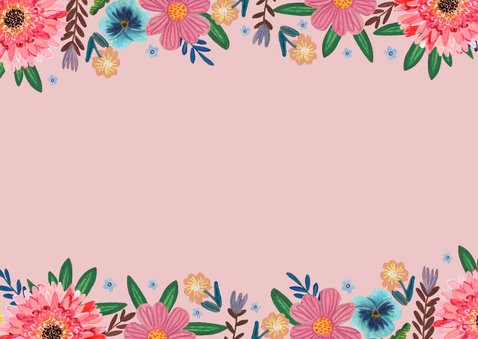 Uitnodiging jubileum botanisch lente Achterkant