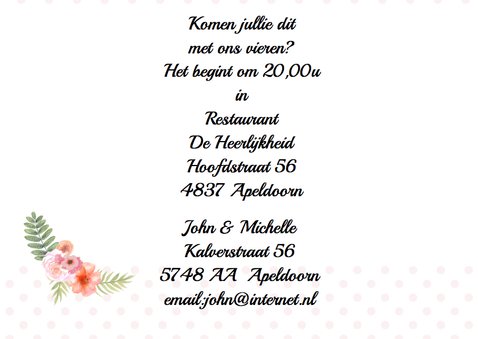 Uitnodiging jubileum hart label 3