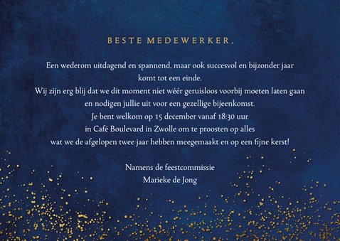 Uitnodiging kerstborrel 'We zijn er weer' 3