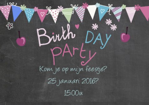 uitnodiging kinderfeest cupcakes 2