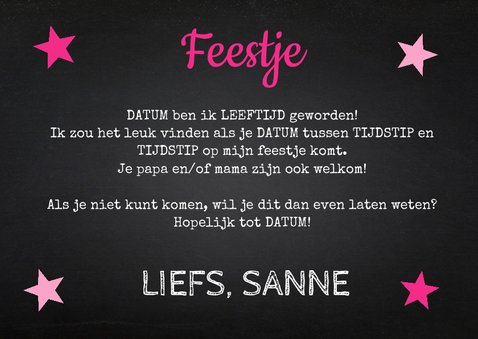 Uitnodiging kinderfeestje meisje uiltje hout 3