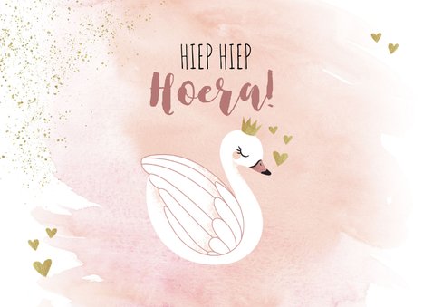 Uitnodiging Kinderfeestje Zwanen Prinsessenfeest 2