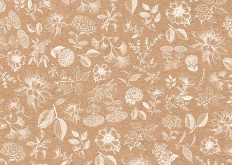 Uitnodiging lentefeest met bloemen, vlinder en foto Achterkant