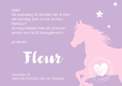 Uitnodiging met lief paardje 3