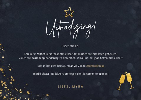 Uitnodiging online kerstborrel met familie of vrienden 3