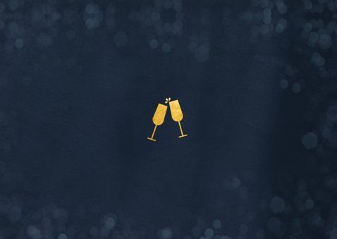 Uitnodiging online kerstborrel met familie of vrienden Achterkant