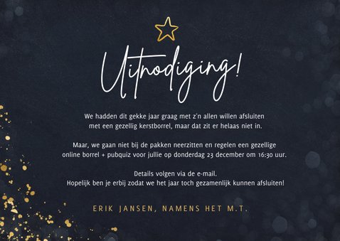 Uitnodiging online kerstborrel met proostende wijnglazen 3