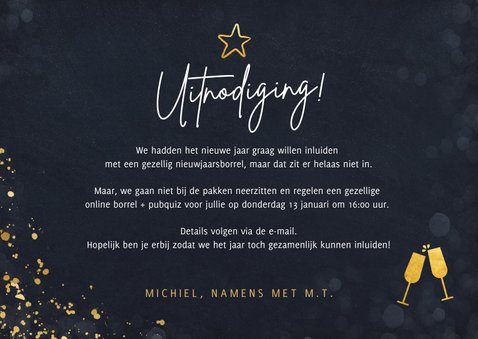 Uitnodiging online nieuwjaarsborrel voor personeel 3