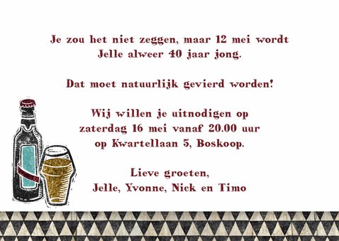Uitnodiging stempel stoer man 3