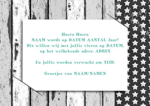 Uitnodiging ster en foto RB 3