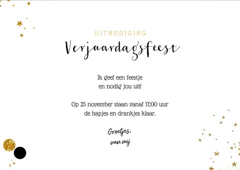 Uitnodiging stijlvolle foto kaart krijtbord met confetti 3