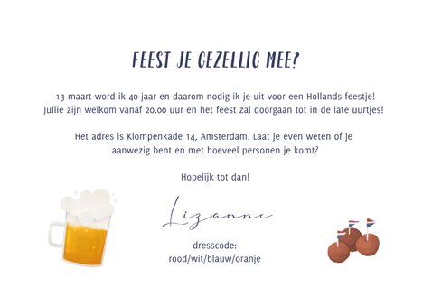 Uitnodiging thema molen borrel foto Hollands feestje 3