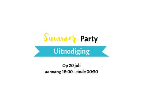 Uitnodiging Tuinfeest Summer party 2
