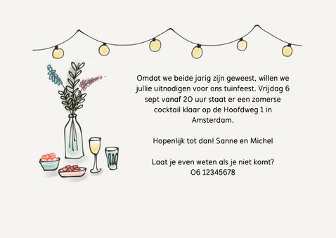 Uitnodiging tuintafel 3