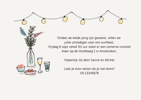 Uitnodiging tuintafel 3