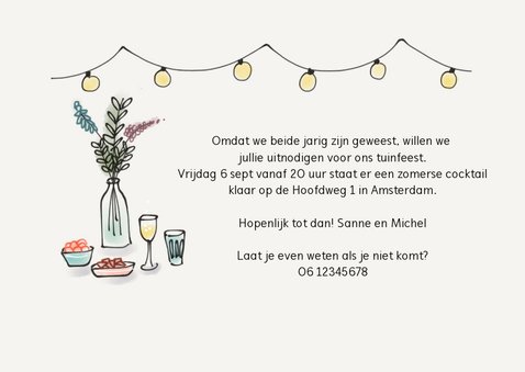 Uitnodiging tuintafel 3