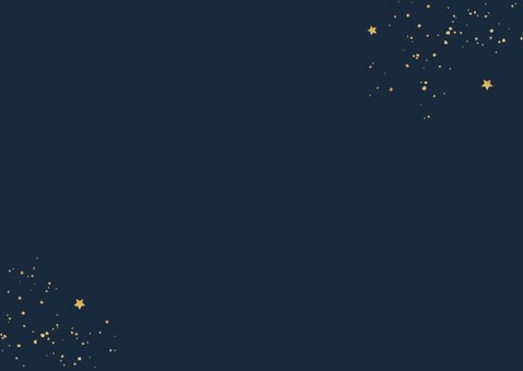 Uitnodiging verjaardag 100 jaar sterren goud foto Achterkant