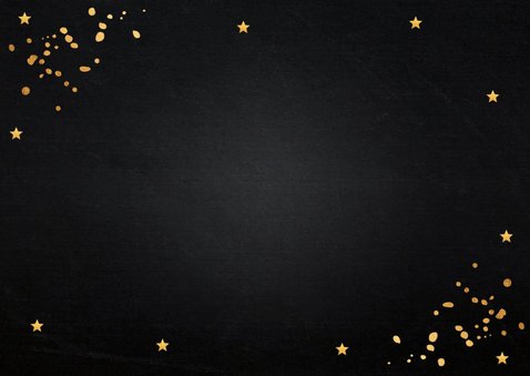 Uitnodiging verjaardag goud confetti typografie 2