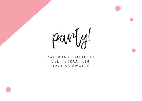 Uitnodiging verjaardag vrouw hip let's party met foto 2