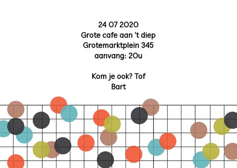 Uitnodiging verjaardagsfeest met eigen foto en confetti 3