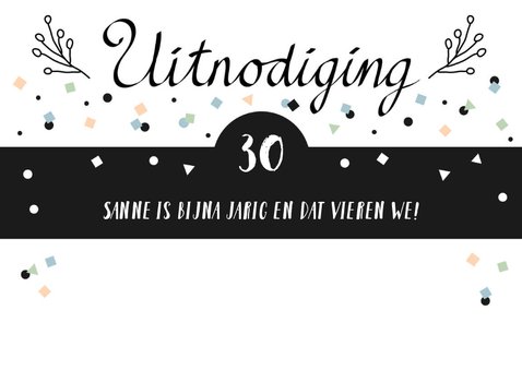 Uitnodiging verjaardagsfeest met leeftijd 2