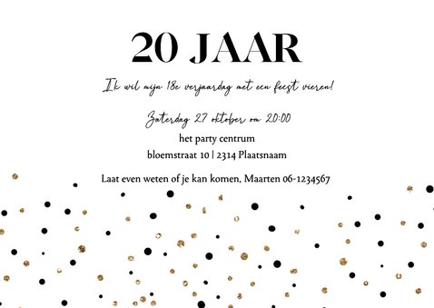 Uitnodiging voor 20 jaar feest jaar 2006 3